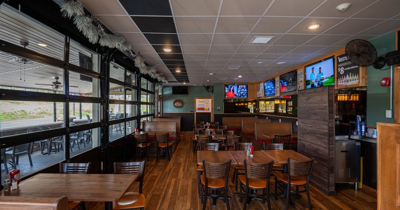Interior space, spacious dining area