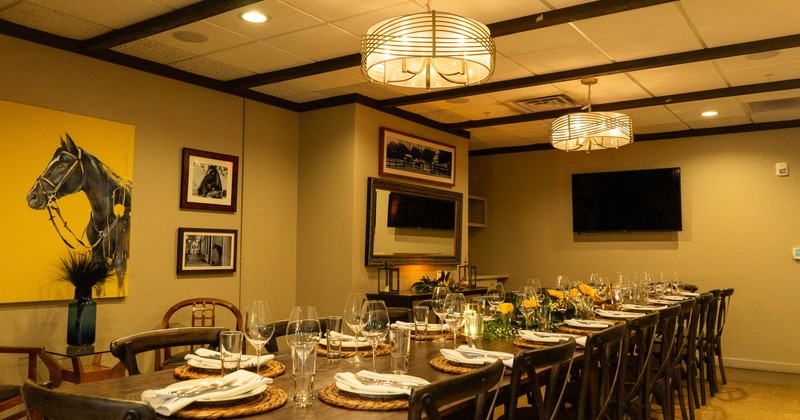Interior, table ready for guests