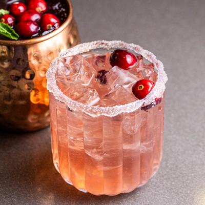 Christmas Mistletoe Margarita, close-up.