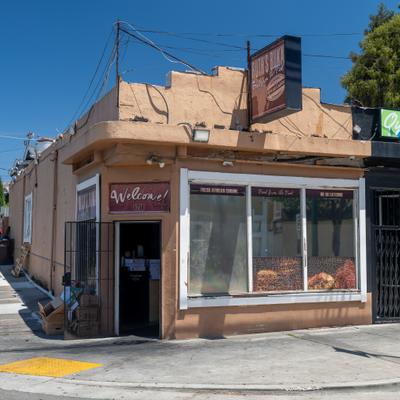 Exterior, angle view, entrance.