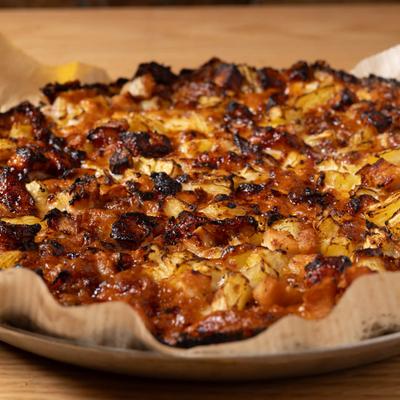BBQ Chicken Pineapple Pizza.