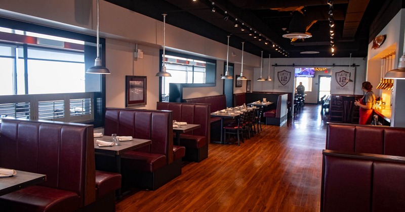 Dining area, booth tables