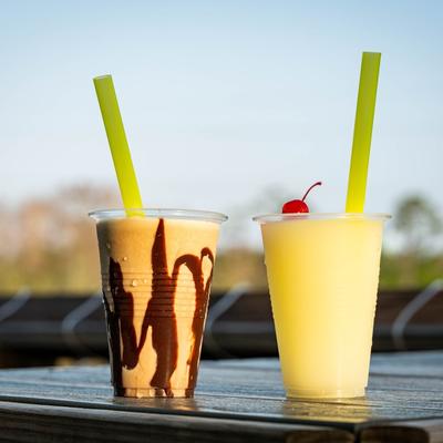 Banana Buoy and Muddy River cocktail drinks.