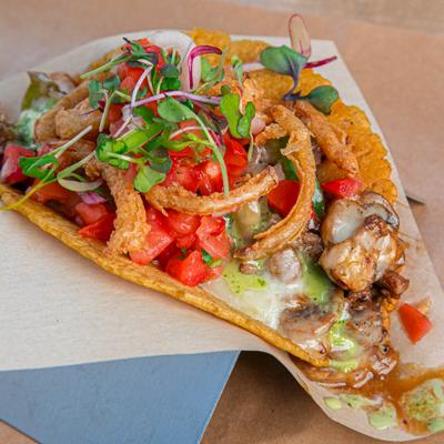 Philly cheese steak taco.