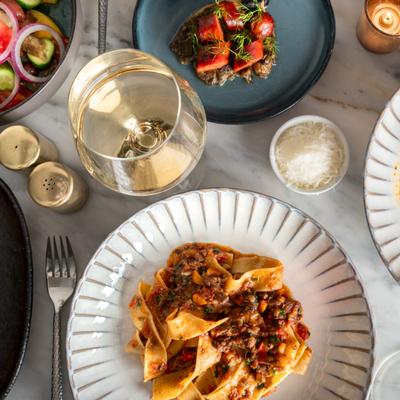 Pappardelle al Ragu with white wine