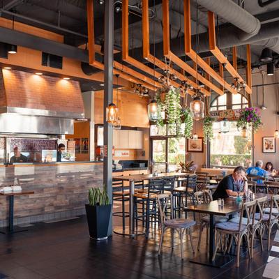 The restaurant's interior.