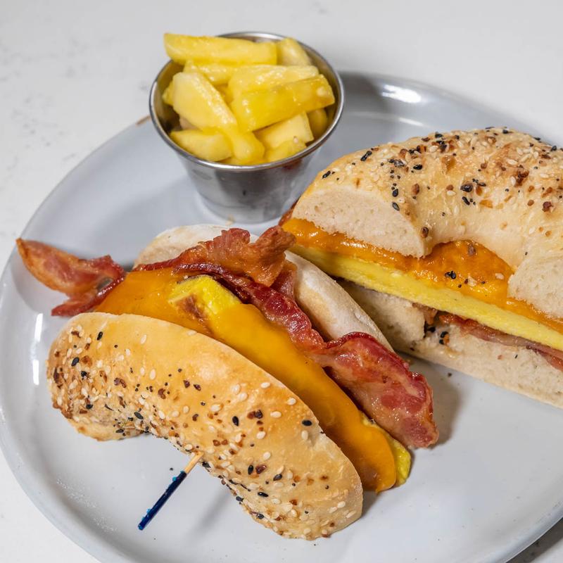 Build Your Own Egg & Cheese Bialy Sandwich photo