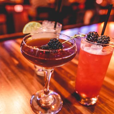 Red and purple cocktail