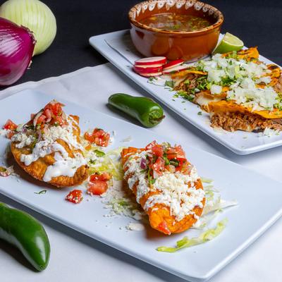 Empanadas and birria tacos.