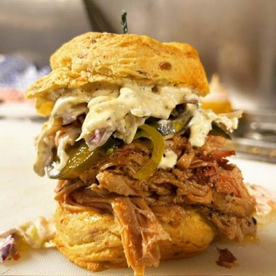 BBQ Pulled Pork Sandwich.