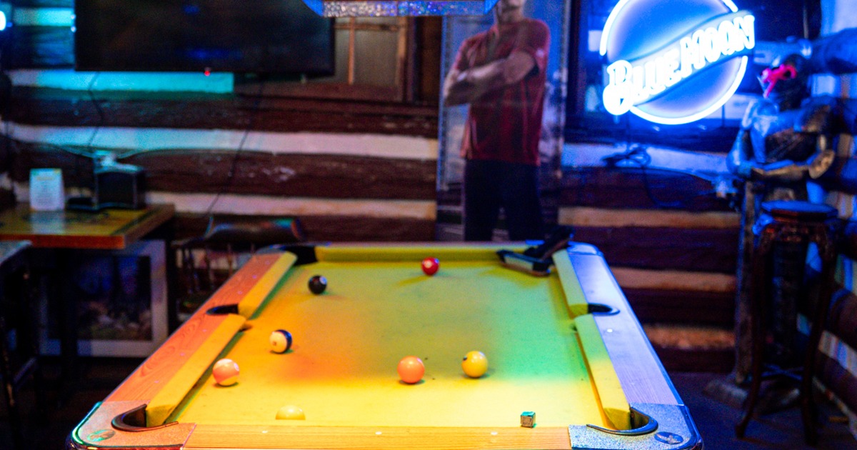 Interior, pool table