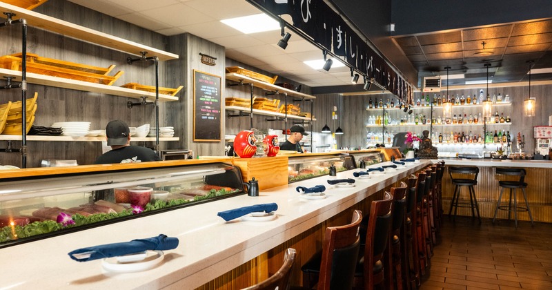 Interior, sushi bar