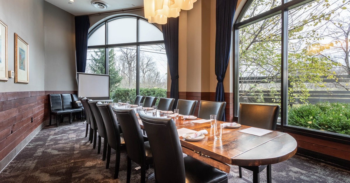 A long table near the big windows