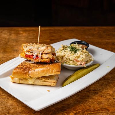 Grilled Chicken Panini and salad.