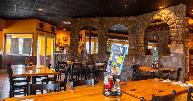 Interior, tables and seats