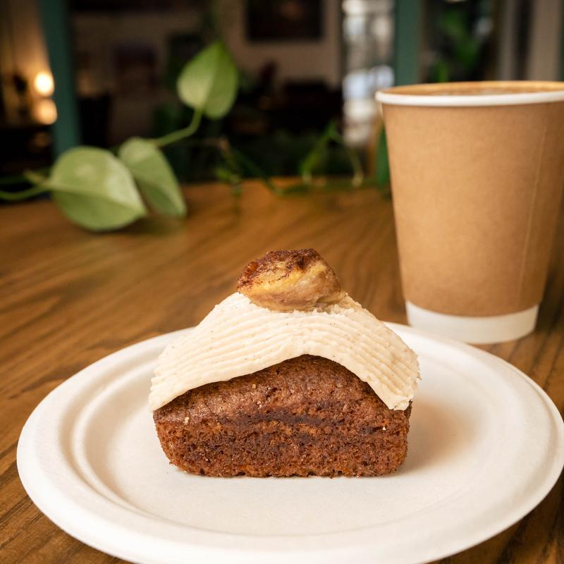menu item 3 of 18, Banana Bread Mini Loaf- Maple Sea Salt Buttercream