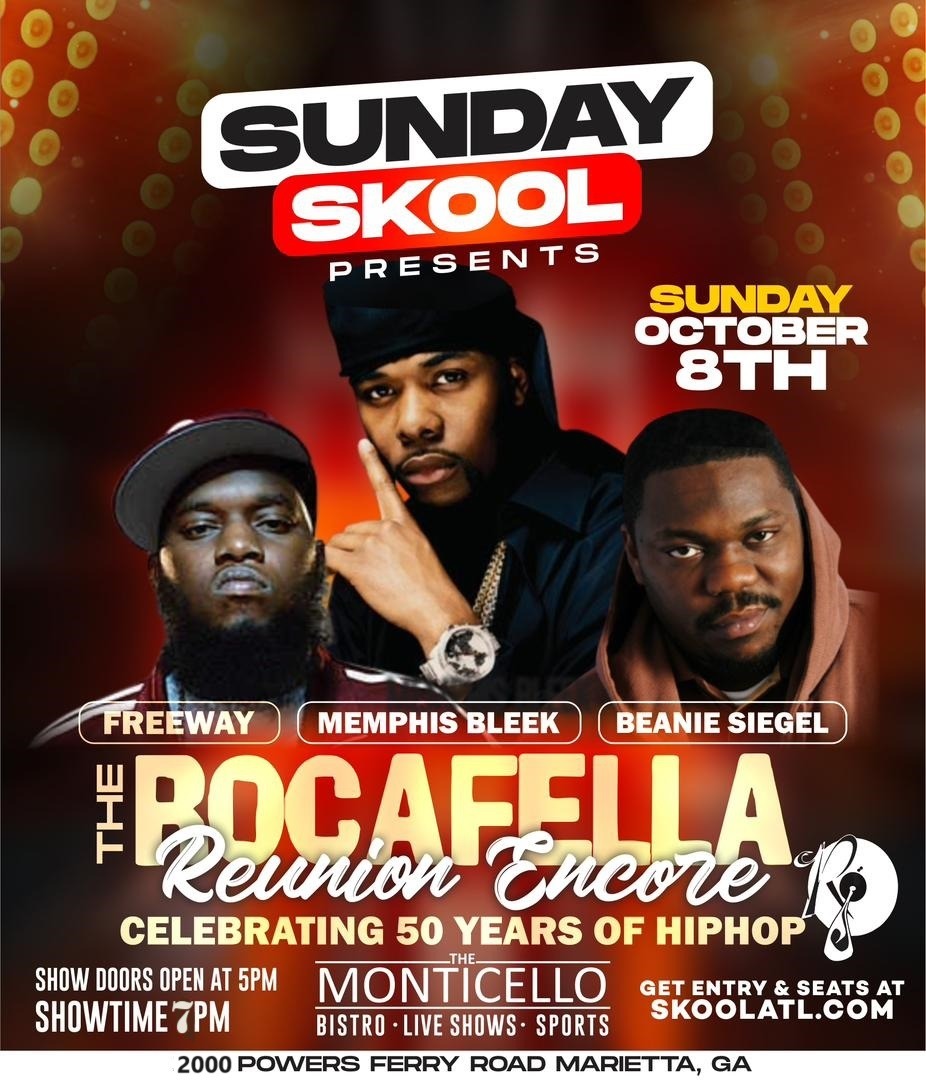 SUNDAY, OCT. 8TH WE CELEBRATE 50 YEARS IN HIP HOP WITH BEANIE SIGEL, FREEWAY & MEMPHIS BLEEK event photo