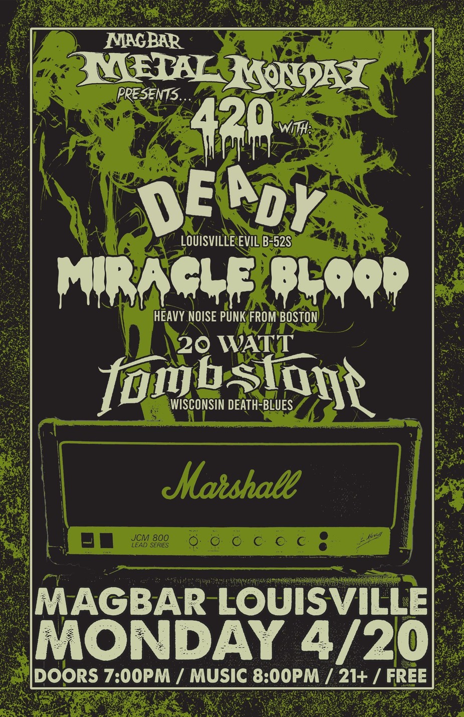 Mag Bar Metal Monday presents: 20 Watt Tombstone + Miracle Blood + DEADY event photo