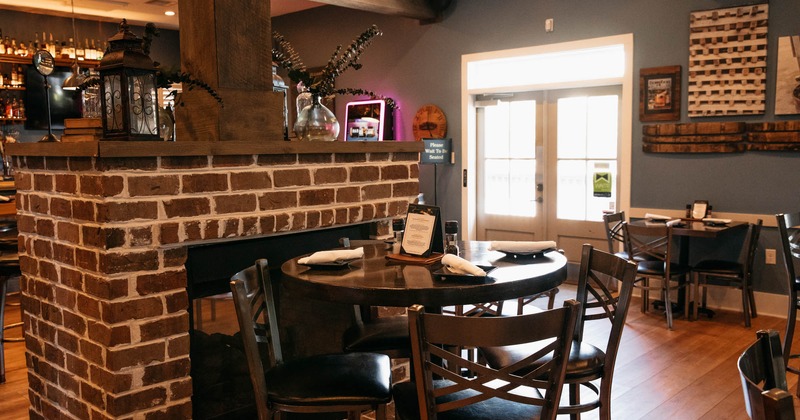 Interior, set dining tables