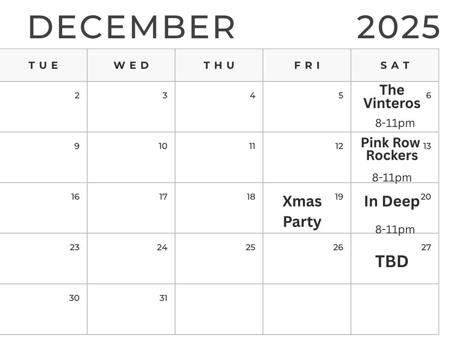 December Live Bands event photo