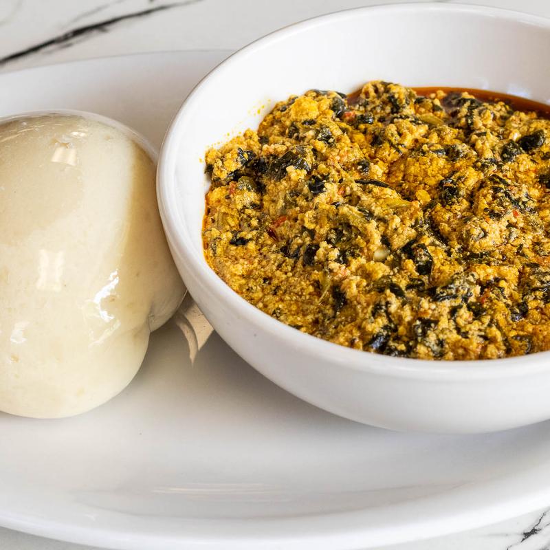 Vegan Egusi Soup With Fufu photo
