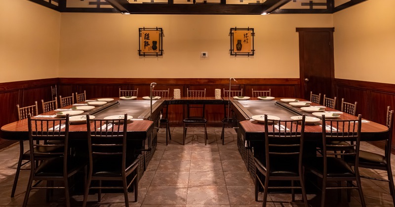 Private dining room in a Japanese-style restaurant