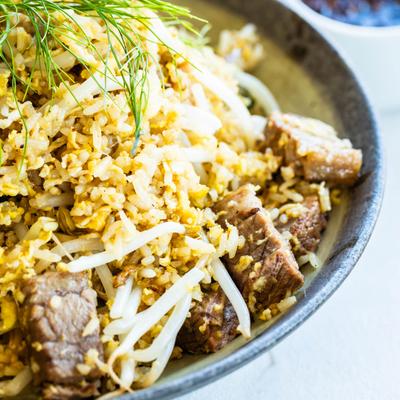 Brisket Fried Rice, close up