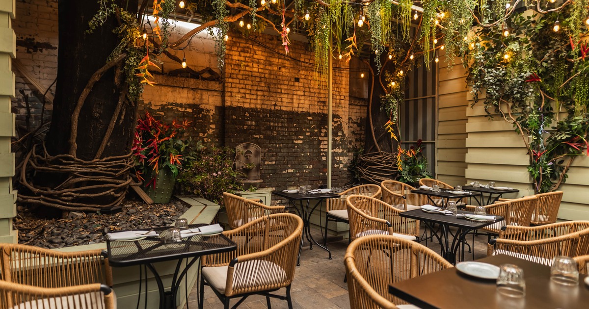Outdoor dining area