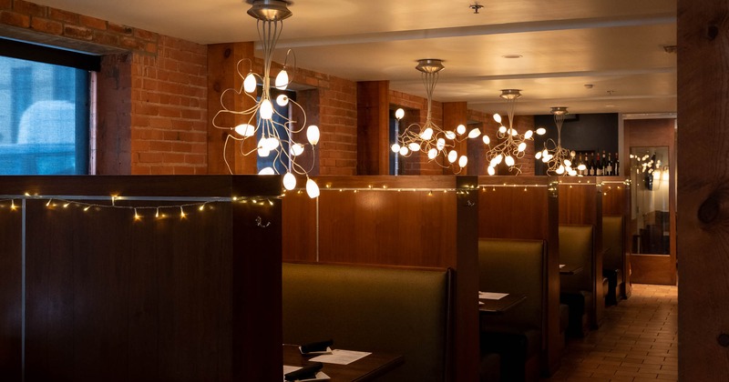 Interior, tables lined up