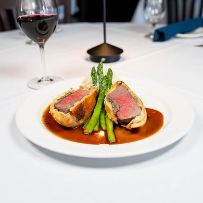 Beef Wellington.