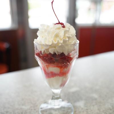 strawberry sundae.