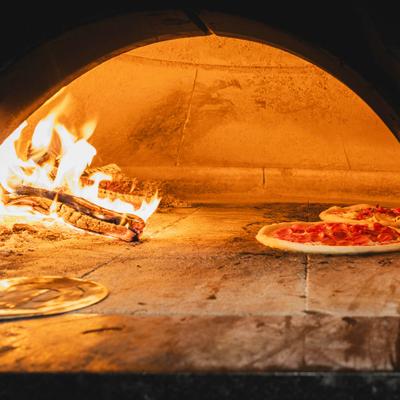 Pizza oven.