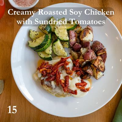 Creamy Roasted Soy Chicken with Sun-dried Tomatoes