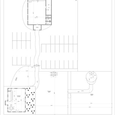 Map of the restaurant and garden outside