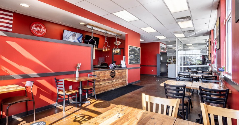 Interior, dining area