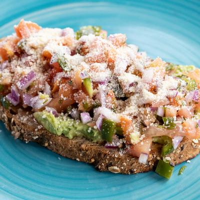 Avocado Toast with salsa.