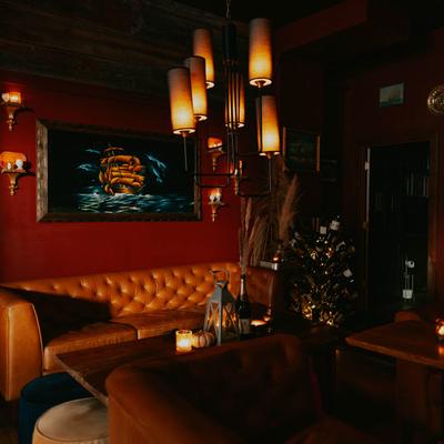 Interior, cozy couch and beautiful decorations