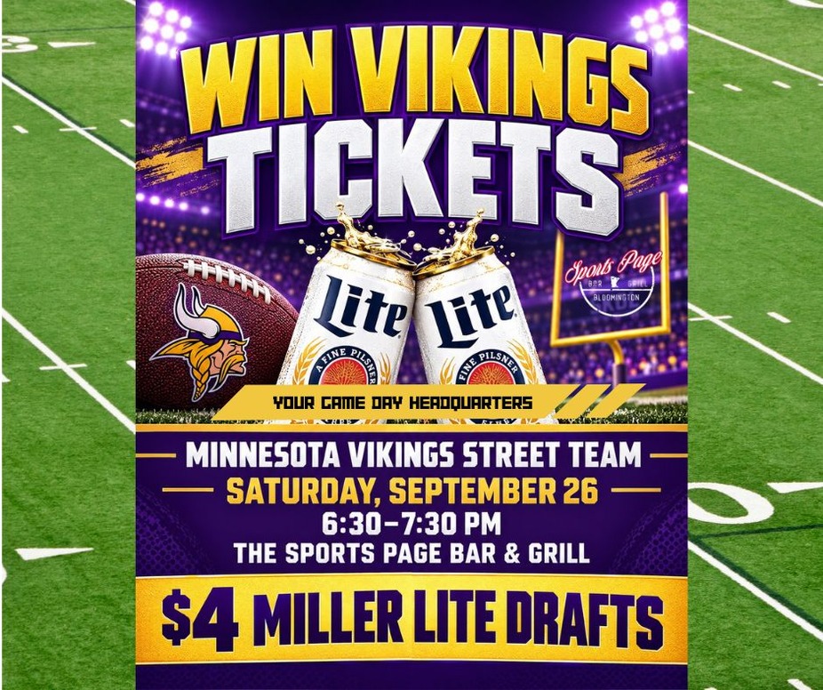 WIN VIKINGS TICKETS AT THE PAGE! event photo