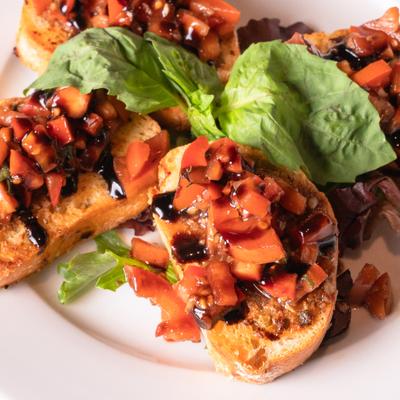 Bruschetta appetizers.