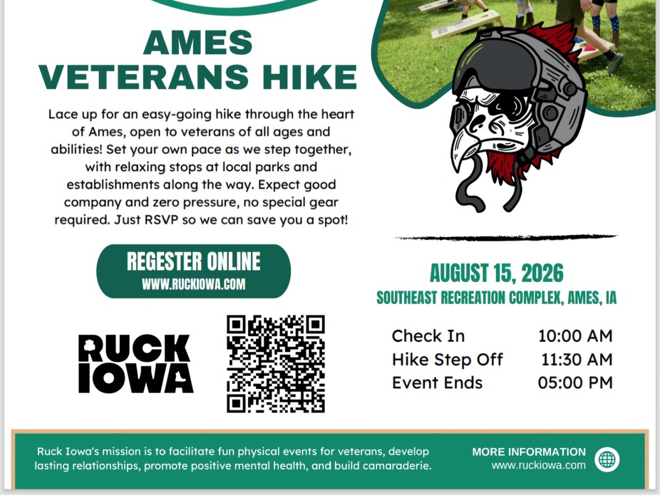 First Annual Veteran Hike with Ruck Iowa! event photo