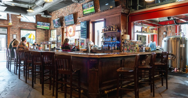 Interior, a bar with bar stools