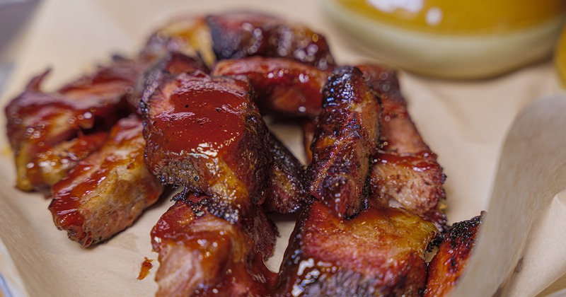 Burnt ends close up