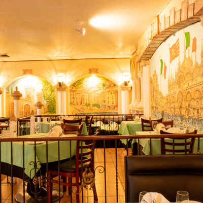 Interior, main dining area, lots of light.