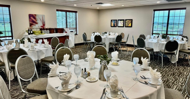 Tables set for an event