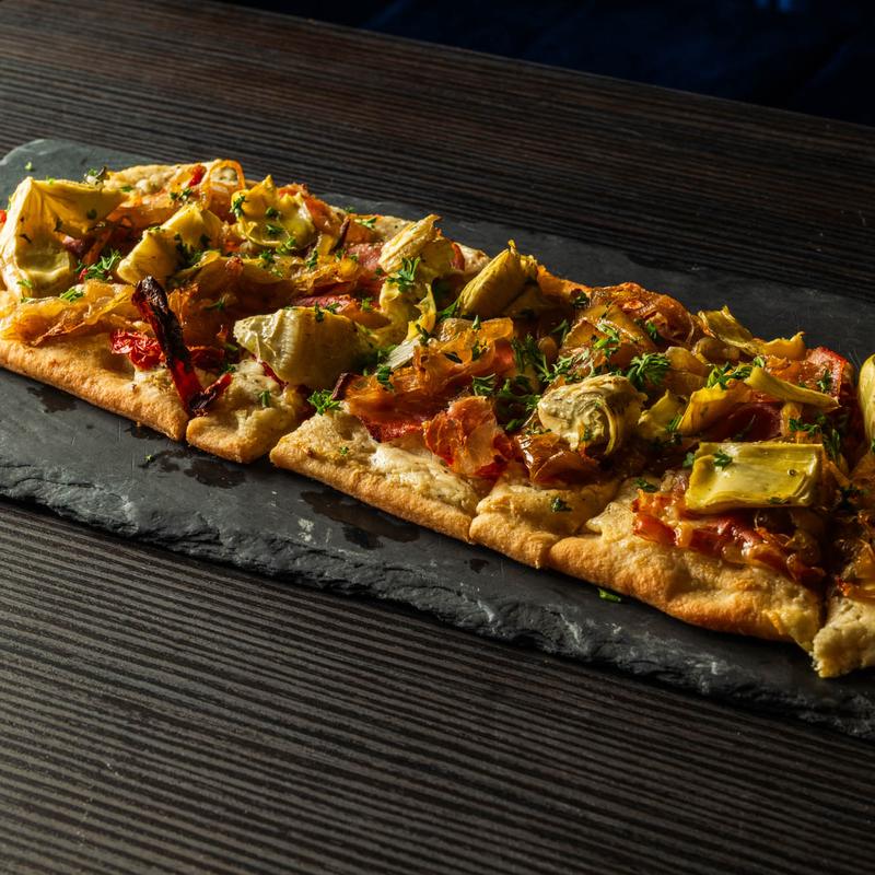 Caramelized Onion Prosciutto Flatbread photo