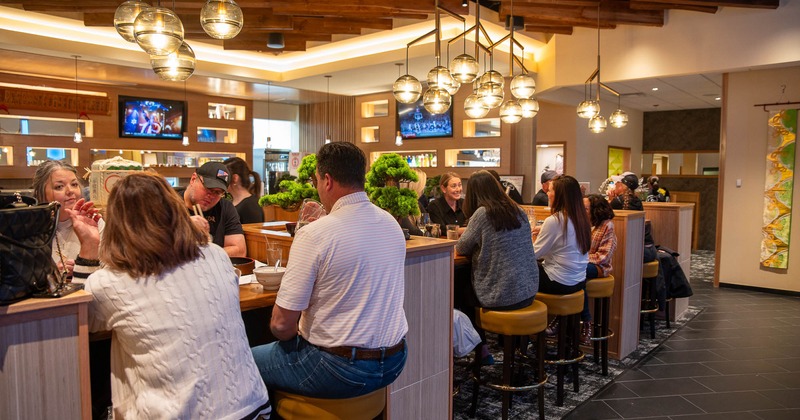 Interior, sushi bar area