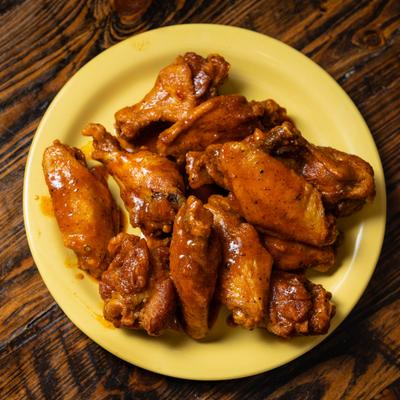 Sweet Tea BBQ Wings, top view.