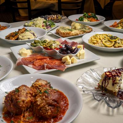 Assorted dishes on table