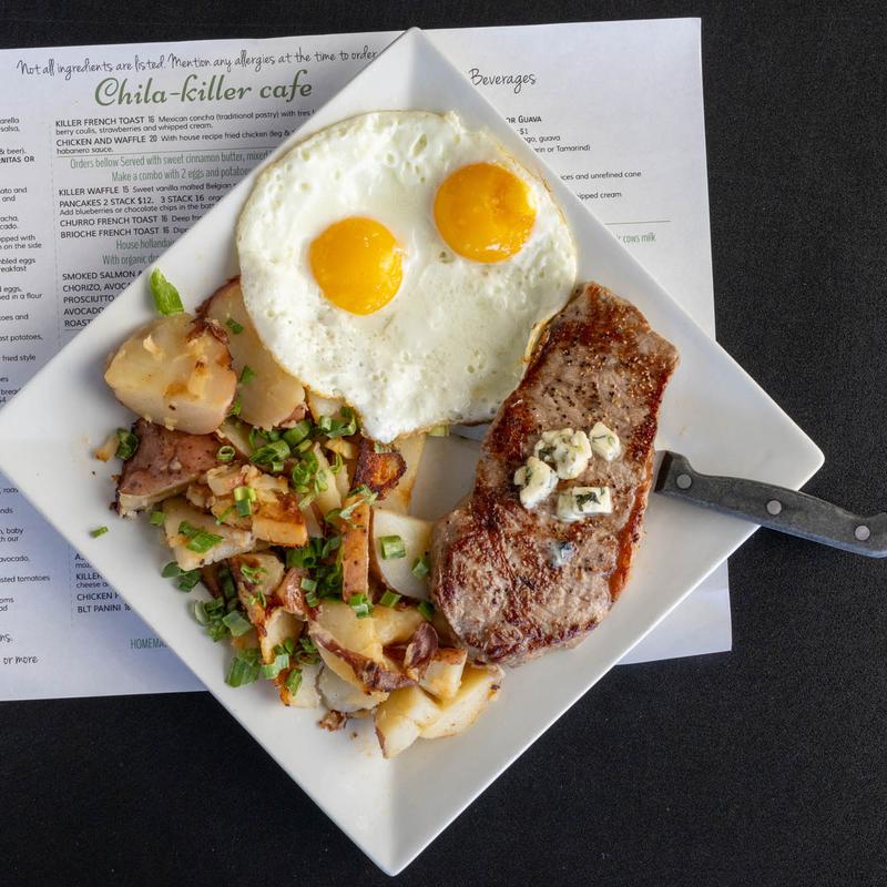 menu item 4 of 12, Steak and Eggs