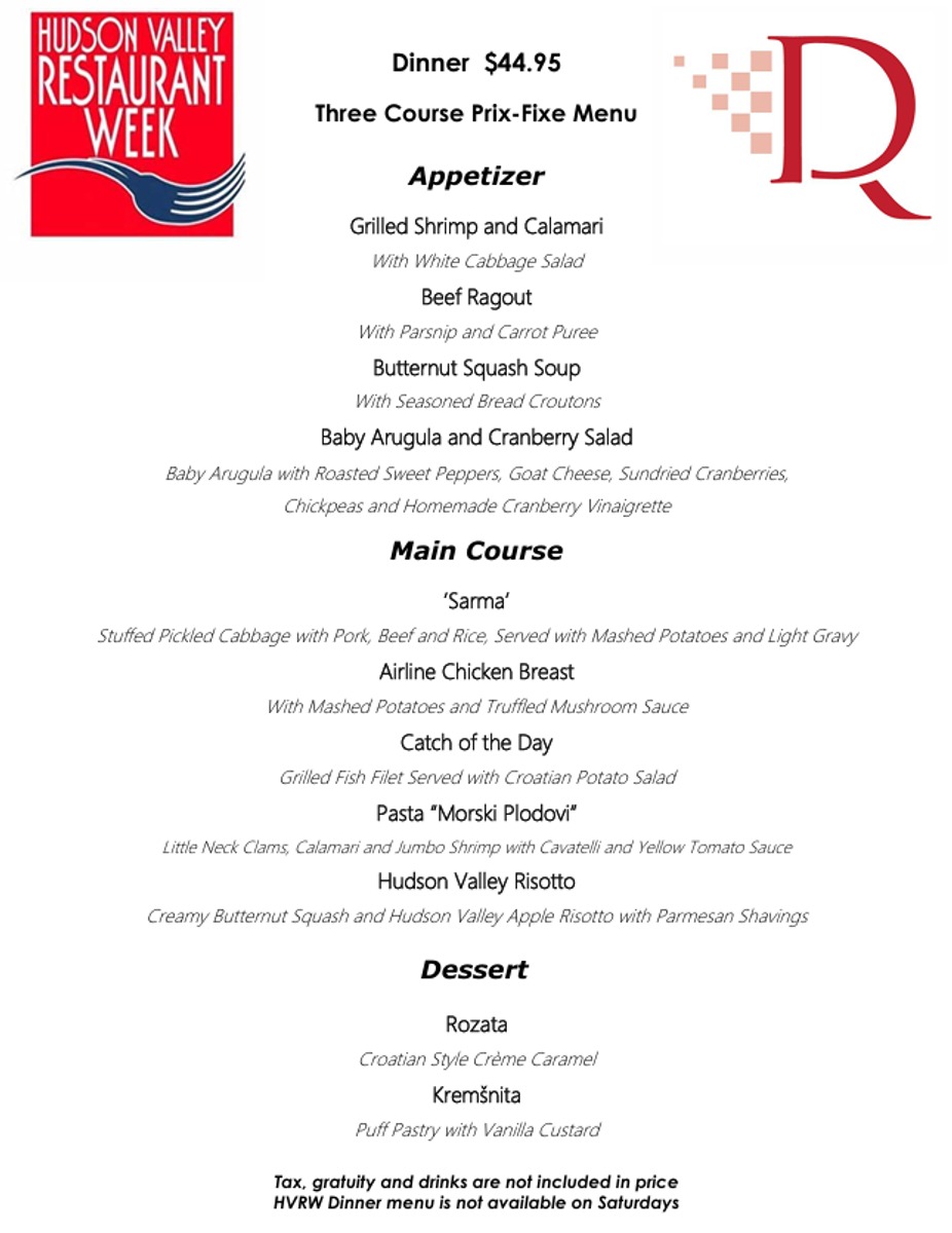 HUDSON VALLEY RESTAURANT WEEK - DINNER event photo